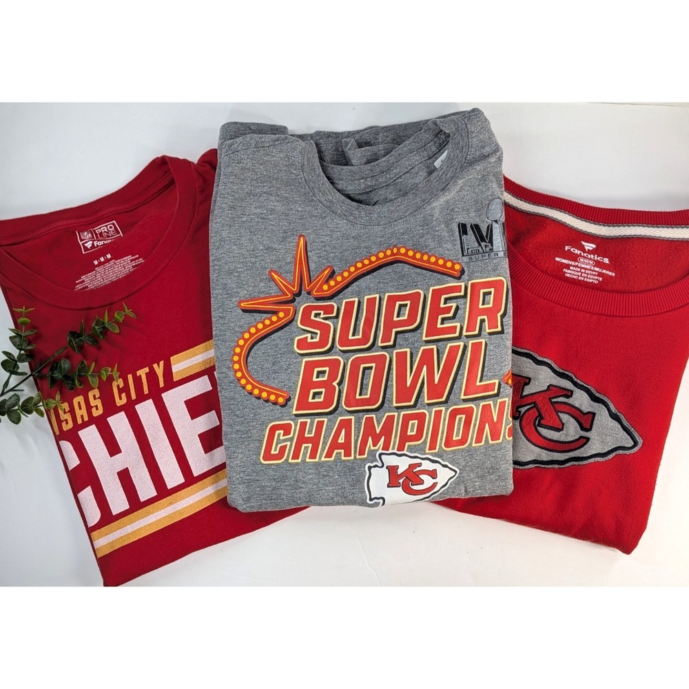 LONG SLEEVE LOT 3🚨Womens M Sweatshirt Chiefs Kansas City NFL Arrowhead Swifties